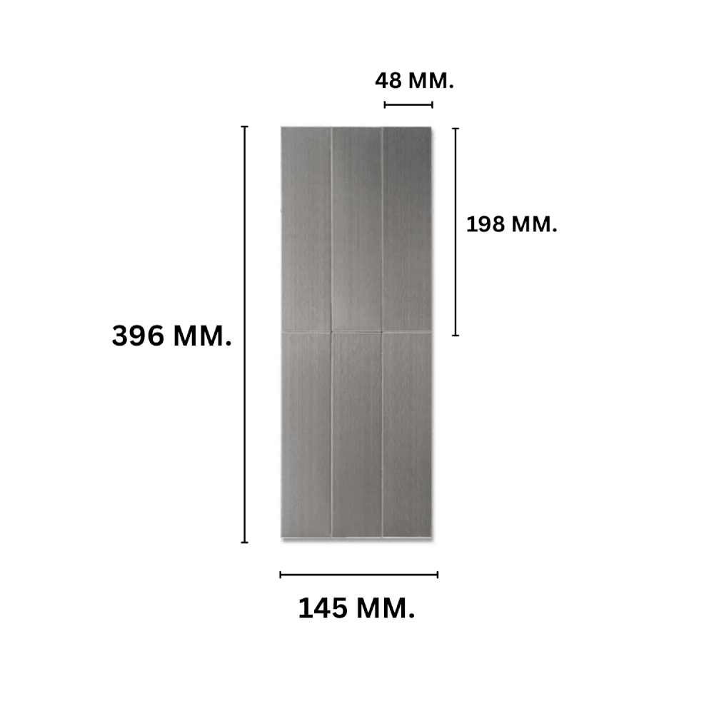 โมเสค TIMELESS TILES รุ่น LUSTO 39.6X14.5 ซม. สี SILVER ผิวด้าน สเตนเลสแฮร์ไลน์_1